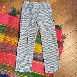 Reformation linen gingham pants